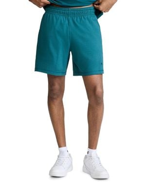 Champion Jersey Embroidered C Logo Shorts - Blue
