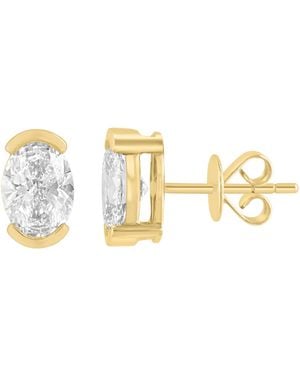 Effy Lab Grown Diamond Oval Earrings (2 Ct. T.w. - Metallic