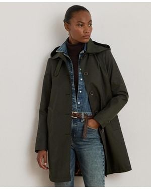 Ralph Lauren Hooded A-line Raincoat - Brown