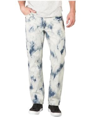 Level 7 Relaxed Straight Ultra Bleached Jeans - Gray