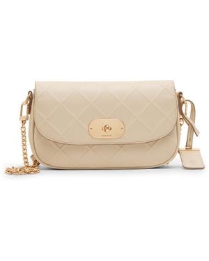 Anne Klein Covered Buckle Small Crossbody Bag - Natural