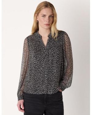 Whistles Dragonfly Print Blouse - Gray