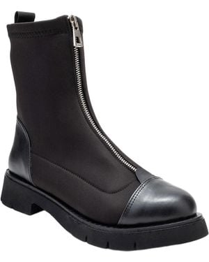 Prologue Shoes Martos Stretch Front Zip Ankle Boot - Black
