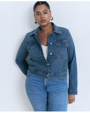 Mango Pockets Denim Jacket - Blue