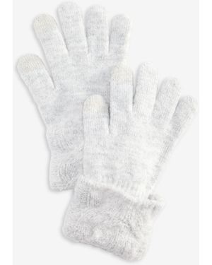 Style & Co. Cable Boucle Knit Gloves - White