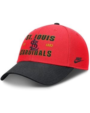 Nike Crimson/black St. Louis Cardinals Neon 90s Rise Adjustable Hat - Red