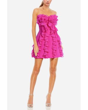 ONE33 SOCIAL The Khefri Strapless Chiffon Cocktail Dress - Pink