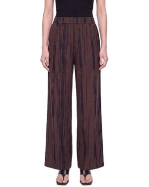 Nocturne Relaxed-fit Wide-leg Elastic-waist Pants - Purple