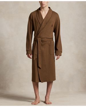 Polo Ralph Lauren Jacquard-knit Herringbone Robe - Brown