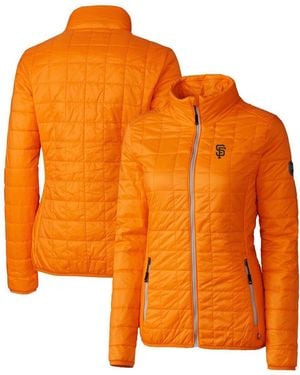 Cutter & Buck San Francisco Giants Rainier Primaloft Eco Full-zip Puffer Jacket - Orange