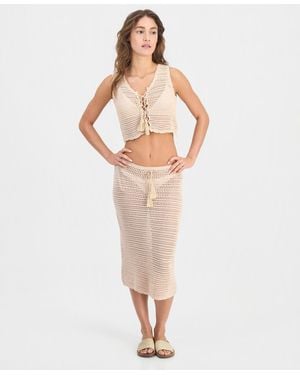 Miken Swim Cover-up Midi Skirt - White