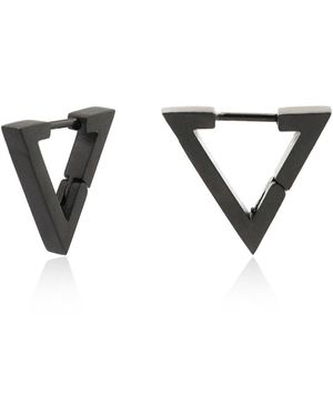 Rebl Jewelry Beau Triangle Earrings - Black