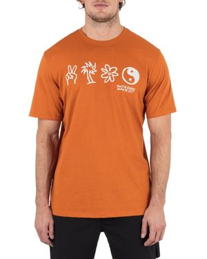 Hurley Three Days Short Sleeve T-shirt - Orange