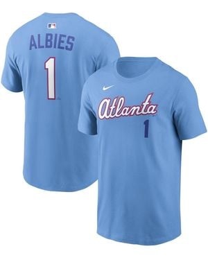 Nike Ozzie Albies Atlanta Braves 2026 City Connect Name Number T-shirt - Blue