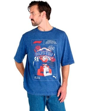 PUMA Formula 1 Austin Graphic Short-sleeve T-shirt - Blue