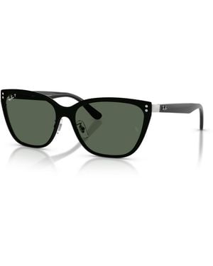 Ray-Ban Polarized Cat Eye Sunglasses Rb3798d - Green