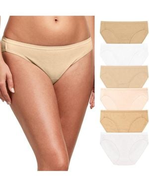 Hanes 6-pk. Ultimate Breathable Cotton Bikini Underwear 42h6cc - Natural