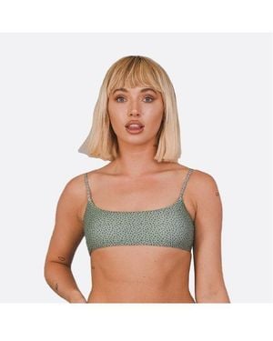 OOSC Sahara Sage Lace Up Crop Bikini Top - Black