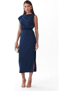 ST MRLO Lily Midi Dress - Blue