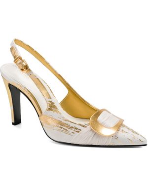 Donna Karan Peara Slingback Pumps - Metallic
