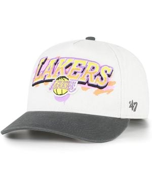 '47 Cream/black Los Angeles Lakers City Paint Hitch Adjustable Hat - White
