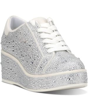 INC International Concepts Aideen Wedge Sneakers - Gray