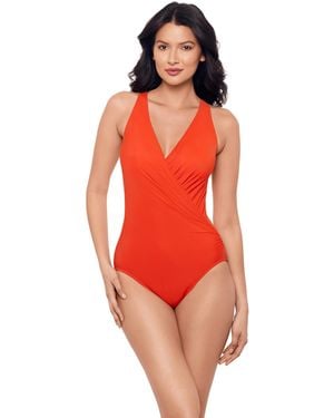 Miraclesuit Rock Solid Wrapsody One-piece Swimsuit - Red