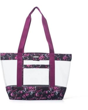 Baggallini Carry Away Clear Pouch Tote - White