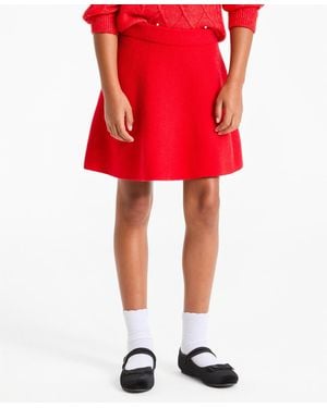 Cece Girls' S-xl Flared Sweater Skirt - White