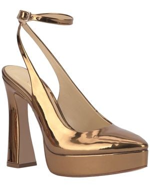 Jessica Simpson Nelica Platform Ankle-wrap Pumps - Metallic