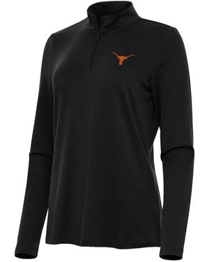 Antigua Texas Longhorns Reprocess Quarter-zip Top - Black
