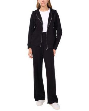 Vince Camuto Knit Hoodie Wide Leg Pants - Black