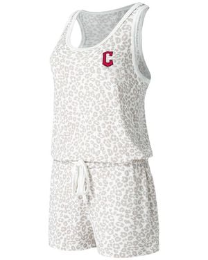 Concepts Sport Cleveland Guardians Montana Hacci Knit Romper - White