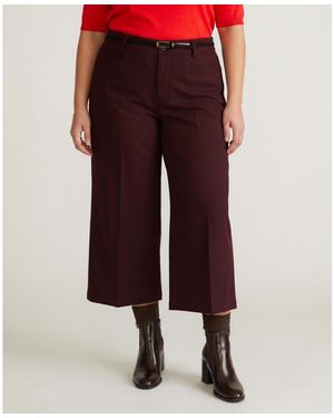 UNIVERSAL STANDARD Plus Size Cropped Wide Leg Ponte Pants - Red