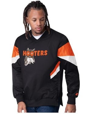 Starter Chase Elliott Hooters Striker I V-neck Pullover Jacket - Blue