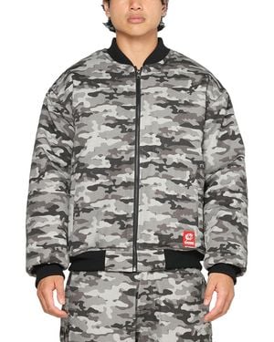 carre Camo Bomber Lined Jacket - Gray