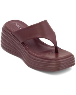 Therapy Australia Frame Square Toe Wedge Sandal - Purple