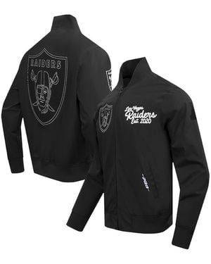 Pro Standard Las Vegas Raiders Paint The City Twill Full-zip Jacket - Black