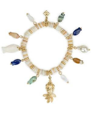 Patricia Nash Gold-tone Plated Charm Stretch Bracelet - Metallic