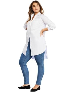 June + Vie June + Vie Plus Size Poplin La Vie Max Tunic - Blue