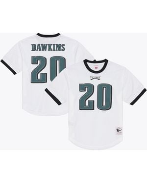 Mitchell & Ness Brian Dawkins Philadelphia Eagles Retired Player Name & Number Mesh Top - White