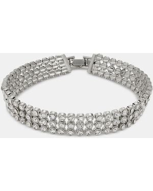 Givenchy Pave Triple Row Flex Bracelet - Metallic