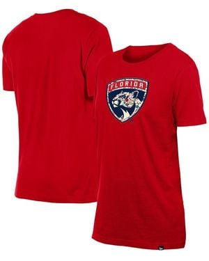 KTZ Florida Panthers Glam Game Floral T-shirt - Red