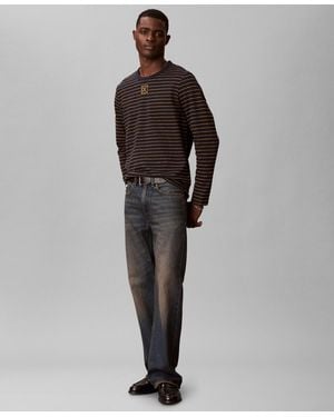 Calvin Klein Striped Long-sleeve T-shirt - Brown