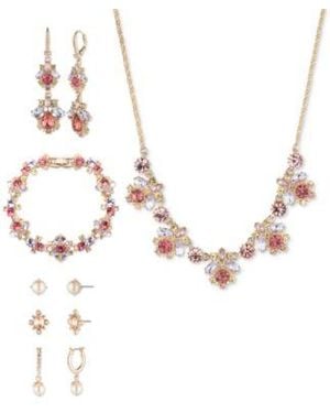 Marchesa Gold Tone Crystal Imitation Pearl Jewelry Collection - Natural