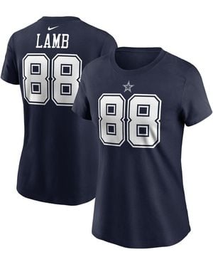 Nike Ceedee Lamb Dallas Cowboys Player Name Number T-shirt - Blue
