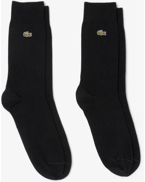 Lacoste 2-pack High Height Crew Socks Set - Black