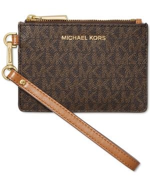 Michael Kors Michael Logo Jet Set Small Coin Purse - Brown