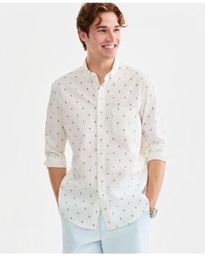 Club Room Long Sleeve Poplin Shirt - White