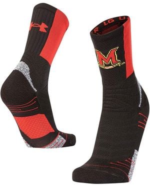 Under Armour Maryland Terrapins Sideline Playmaker Crew Socks - Red